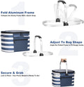 ALLCAMP Picnic Basket - Insulated Cooler, Thickening Foldable Picnic Basket with Removable Baskets & Sewn-in Frame, Basket for House Warming Gifts