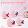 Dried Flower Bath Bombs Salt Balls,4 Pack Gift Set,Rose Extract Essential Oils,Moisturizing Dry Skin,Fizzy Spa,Relaxation,Self