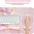 4-In-1 Large Gaming Mouse Pad, Keyboard Wrist Rest Pad & Wrist Support Mousepad Set, Extended Desk Pad Waterproof Desk Mat for Home Office Study
