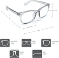 2 Pack Blue Light Glasses for Women and Men - Computer Glasses Black & Transparent