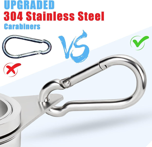 2" Large Flag Pole Rings, 2 Pcs Aluminum Alloy Spinning Flag Pole Ring Clips Swivels, 360ÃÂ° Rotating anti Wrap Flagpole Ring Hardware with