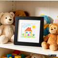 5x5 Wooden Picture Frames with 4x4 Opening Mat. Black Square Solid Wood | Includes 4x4 Mat.Black Finish.Fit 4x4 and 5x5 Pictures.Tabletop & Wall