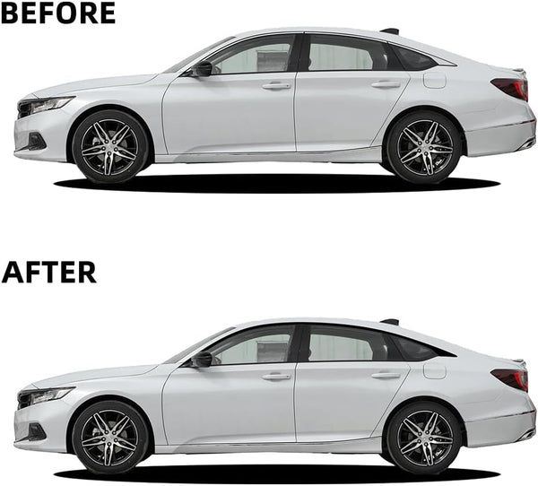 Window Trim Chrome Delete Blackout Overlay Kit Pre-Cut Vinyl Compatible for Honda Accord 10th Gen 2018-2021 (Side Window Chrome Delete)