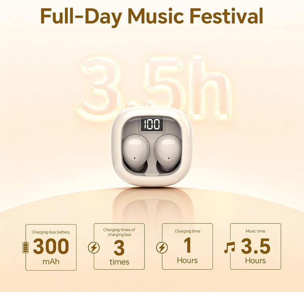 Smallest Invisible Mini Earbuds Wireless Bluetooth, Low Profile Micro Tiny Discreet Hidden Earbuds for Work, Small Headphones, Invisible Sleep