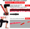 Resistance Bands, 15 Pieces Exercise Elastic Bands Set, 20Lbs to 40Lbs Resistance Tubes with Heavy Duty Protective Nylon Sleeves Anti-Snap for