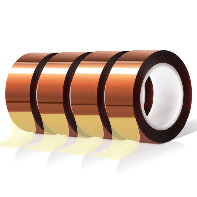 4 Rolls 20mm x16m(52FT) Heat Tape High Temperature Heat Resistant Tape Heat Transfer Tape for Heat Sublimation Press Vin