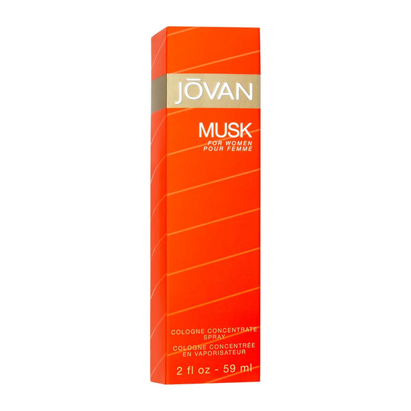 Jovan Musk for Women Eau de Cologne Spray 2 fl oz (Pack of 1), Sexy Perfume for Women, Notes of Jasmine, Amber, and Neroli, Women's Fragrance,