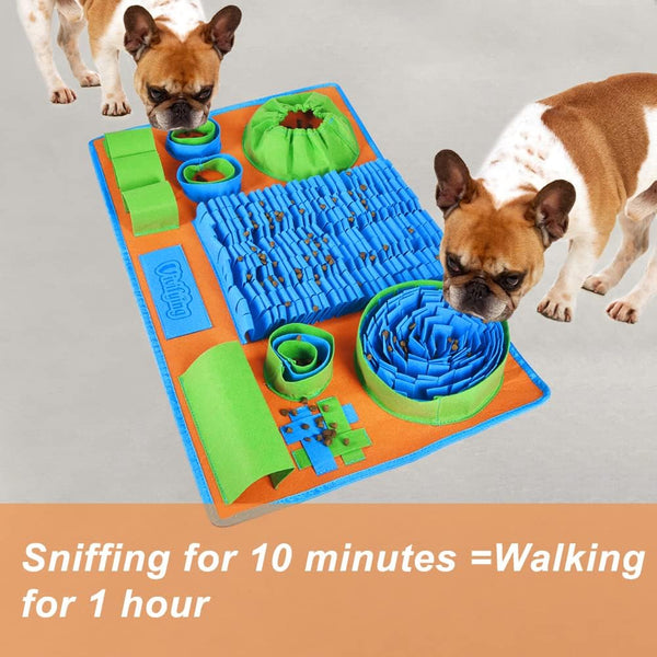 Vivifying Snuffle Mat for Dogs, Interactive Dog Puzzle Toy for Boredom and Mental Stimulation, Enrichment Feeding Game Sniff Mat Helps Slow Eating