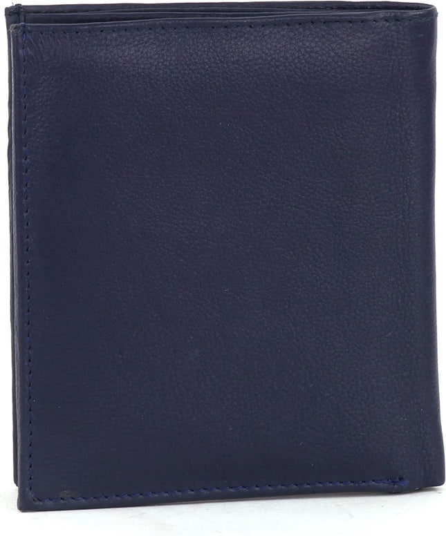 Li RFID Blocking Wallet for Men - Genuine Leather Wallet with 13 cards, 2 inner, 2 plastic inserts slots, 1 ID Window, 2