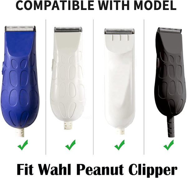 2PCS White Professional Peanut Clippers/Trimmers Snap On Replacement Blades #2068-300-Fits Compatible with Peanut Hair Clipper