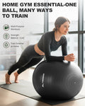 Trideer Extra Thick Yoga Ball Exercise Ball, 5 Sizes Gym Ball, Heavy Duty Ball Chair for Balance, Stability, Pregnancy, Quick Pump Included