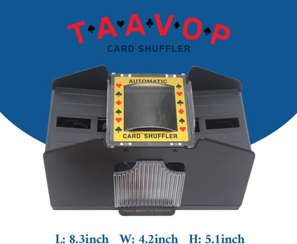 Automatic Card Shuffler, 1-2 Deck Battery-Operated Electric Poker Card Shuffler Machine, for Playing Cards/UNO