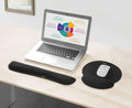 Comfy Mee Premium Memory Foam Keyboard and Mouse Wrist Rest Pads Set- for Comfortable Typing &Wrist Pain Relief (Pack of 2) Black 2P-Keyboard and