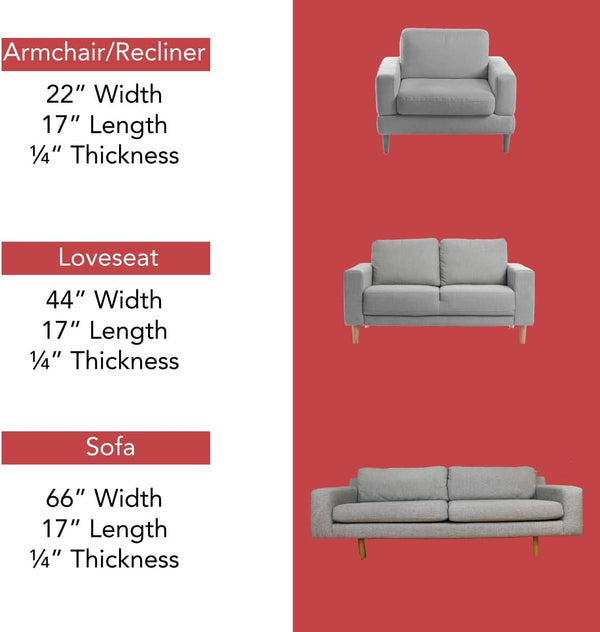 LAMINET Deluxe Extra Thick Sagging Furniture Cushion Support Insert| Seat Saver| New and Improved| Extend the Life of Your Sofa| 60% Thicker -