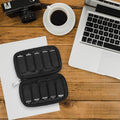 JBOS 10 Slots Neoprene USB Flash Drive Case with 20 Identification Labels,Anti-Static Thumb Drive Organizer Bag, Slim Portable Memory Stick