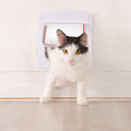 Saintrygo Pet Door for Cats and Dog Cat Flap Door Interior Exterior Cat Weatherproof Pet 4-Way Rotary Lock for Cats Doggie Kittens, 8 X 8.6 Inches