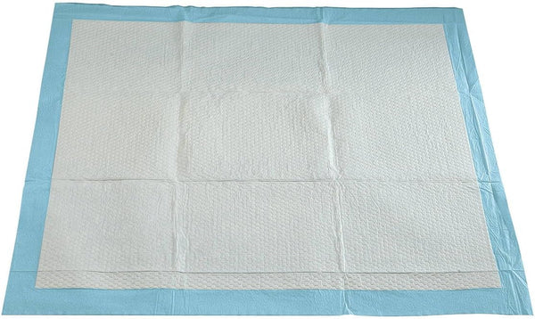 Premium Protection Chucks Disposable Underpads, Super Absorbent Protective Bed Pads for Seniors, Pkg of 10, by Easy Comforts White, Blue