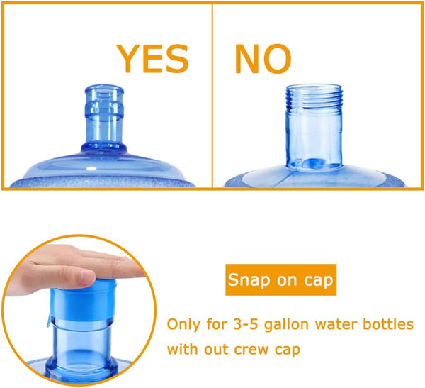 Zddaoole 30 Pack Non Spill Caps,Reusable 55mm 3 and 5 Gallon Water Bottle Snap On Cap,Replacement Non-Spill Anti Splash Water Jug Caps