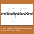 2 Pack 12 Inch Chainsaw Chain 1/4"LP Pitch .043" Gauge 64 Drive Links, Replacement Pole Saw Chain 12 inch Chainsaw Chains Fits for Stihl MSA120