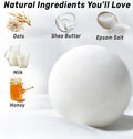 Creamy Collagen Bubble Bath Bombs with Oatmeal Milk Honey Essential Oils Luxurious Bath Gift Dry Skin Nourishment Indulge in A Blissful Bathing