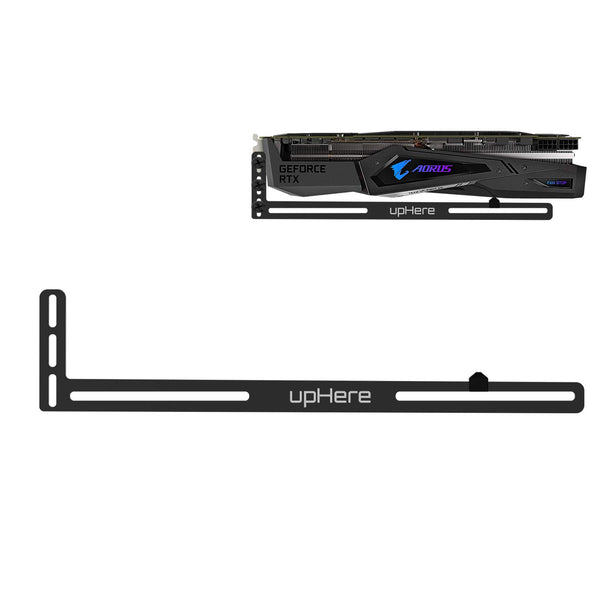 upHere Graphics Card GPU Brace Support Video Card Sag Holder/Holster Bracket, Anodized Aerospace Aluminum, Single or Dual Slot Cards
