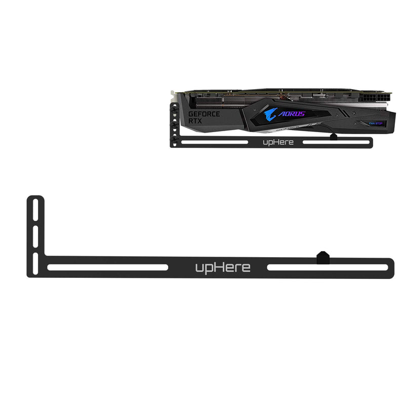 upHere Graphics Card GPU Brace Support Video Card Sag Holder/Holster Bracket, Anodized Aerospace Aluminum, Single or Dual Slot Cards