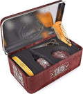 Viking Revolution Ultimate Grooming Kit for Men - Boar Brush, Wood Comb, Sandalwood Balm & Oil, Scissors for Beard & Mustache