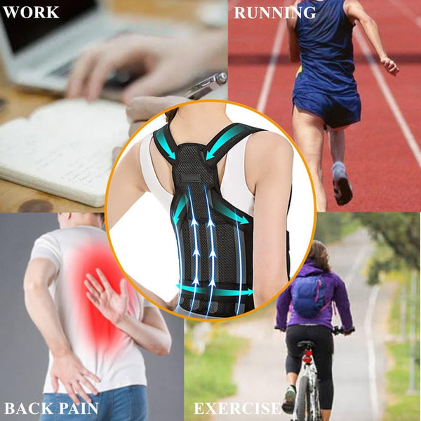 WEEOATAR Upper Back Support Posture Corrector Strap Posture Trainer, Breathable, Easy to Wear with Magic Sticker Back Brace to Improve Posture for