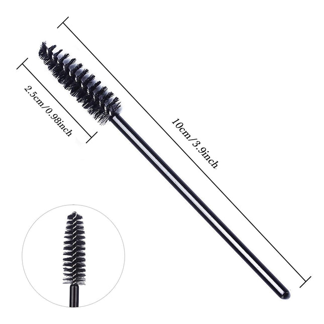 GUMIKE 100 Pcs Disposable Eyelash Mascara Brushes for Eye Lashes Extension Eyebr