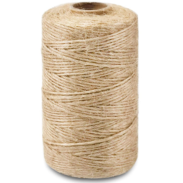 SMART&CASUAL 2mm Natural Jute Twine String Thin for Craft Plant Garden Gift Wrapping Christmas Handmade Art Decoration Packing String Home Art