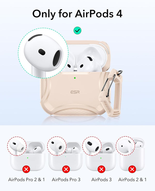 ESR for Airpods 4 Case (Halolock), Compatible with Airpods 4Th Generation Case (2024), Compatible with Magsafe, Powerful Drop Protection, Magnetic