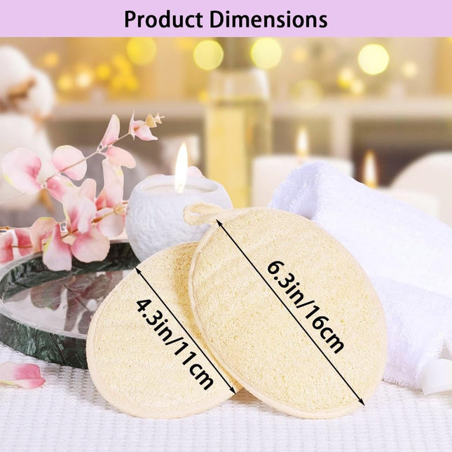 Natural Loofah Exfoliating Body Scrubber,Bath Shower Loofah Sponge for Women and