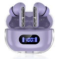 Purple Wireless Earbuds P1 PRO, Earphones Wireless Bluetooth Headphones with Clear Call Mics Ear Buds, Comfortable Fit, IPX7 Waterproof Long