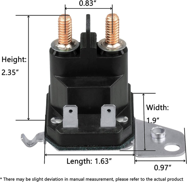 725-06153A Solenoid Compatible with Cub Cadet XT1 Lawn Mower - Starter Solenoid 12V Fit for MTD Troy Bilt Cub Cadet XT2 ZT1 RZT Tractor and