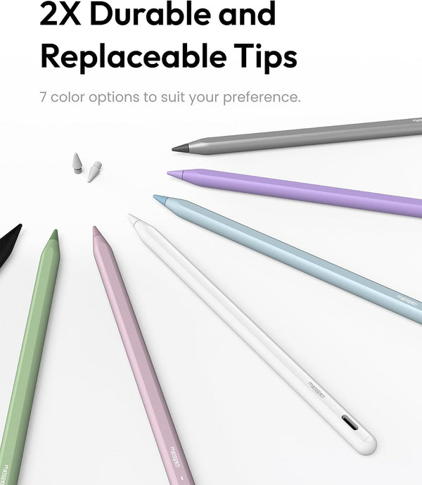 Metapen Pencil A8 for Apple iPad 2018-2025, (2X Faster Charge), Tilt Sensitivity, Pixel Precision, Stylus Pen for iPad 11/10/9/8/7/6th Gen, Pro