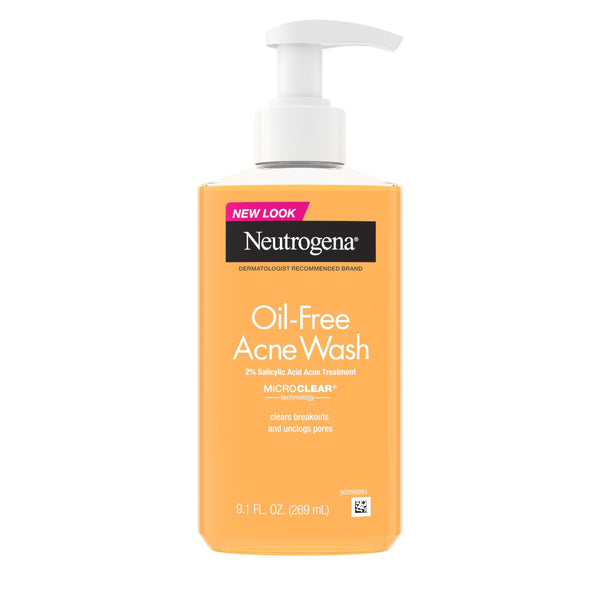 Neutrogena Oil-Free Facial Cleanser with Salicylic Acid for Acne-Prone Skin, 9.1 Fl. Oz