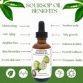 Virgin Soursop Oil (Anona Muricata, Graviola, Guanabana) – 100% Pure, Organic, Cold-Pressed, Unrefined – 1oz - 30ml – Natural Facial Oil &