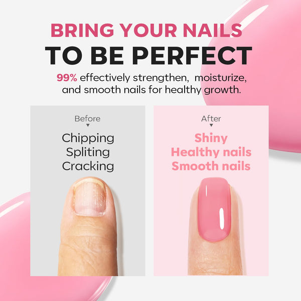 Modelones Nail Strengthener and Growth, Pink Purple Nail Polish Repair A A1 Pink Purple