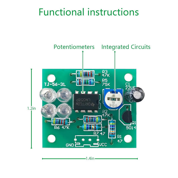 YYSOLDER 2pcs Flashing LED Adjustable Speed Soldering Practice Kit Teenage Engineering Electronic Kits for Adults