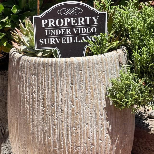 Property under Video Surveillance Sign, Metal 24 Hour Surveillance Sign, Video Monitor Sign for Outdoors, Protected by Video Surveillance Outdoor