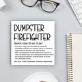 Funny Office Decor Dumpster Firefighter Wood Block Box Sign Office Desk Shelf Decor, Funny Coworker Boss Gifts