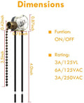 Ceiling Fan Light Switch Zing Ear Pull Chain ZE-109 Fan Light Switch, On-Off Speed with Pull Chain Compatible with Ceiling Fans, Lamps and Wall