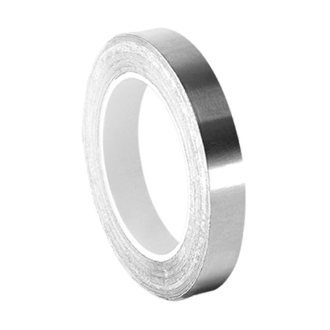 TC862 Silver High-Temperature Stainless Steel Tape – 0.5 In. X 9 Ft. Non-Magnetic Acrylic Adhesive Foil Tape. Safety Tapes