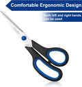 6PCS 8" Scissors,Sharp Stainless Steel All Purpose for Office School Crafts Black 6