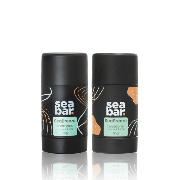 Shampoo & Conditioner Bar Set - All Natural Hair Shampoo - Vegan, Sulfate-Free, Eco Friendly Zero Waste Reusable Packaging with Travel Containers,