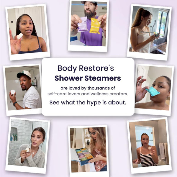 BodyRestore Shower Steamers Aromatherapy, Self Care Gifts, Calm 15 Pack | Birthday Gifts for Women & Men, Spa Relaxation & Stress Relief Sleep