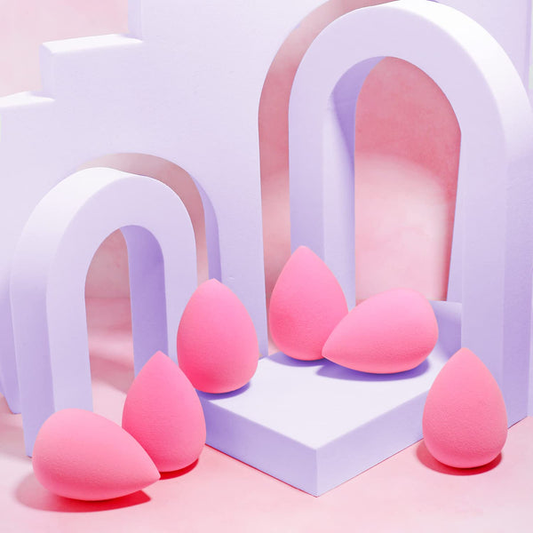 AOA Studio Collection makeup Sponge Set Latex Free and High-definition Set of 6 makeup Wonder blender For Powder Cream and Liquid, Super Soft