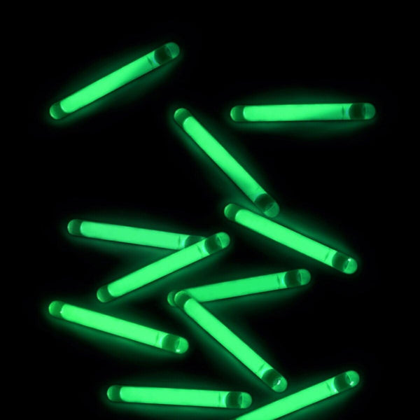 GiftExpress 100 Pcs Small Green Glow Sticks/Mini Glow Sticks/Fishing Floats Perfect for Stuffing Easter Egg/Zombie Party/Easter Egg Hunt/Halloween