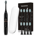 kingheroes Electric Toothbrush Set, Comes with 8 Brush Heads & Travel Case,4 Modes with 2 Minutes Built in Smart Timer, One Charge for 60 Days,
