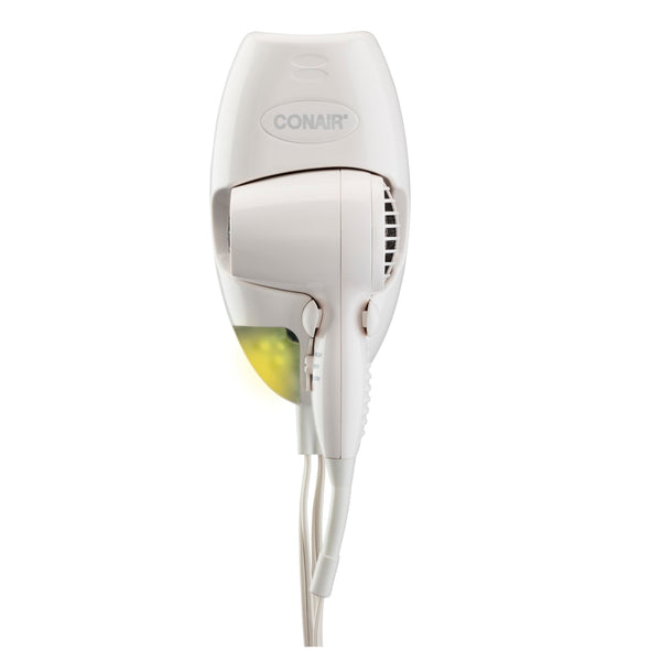 Conair Wall-Mount Hair Dryer, 1600W Hair Dryer with LED Night Light, Wall Mount Blow Dryer